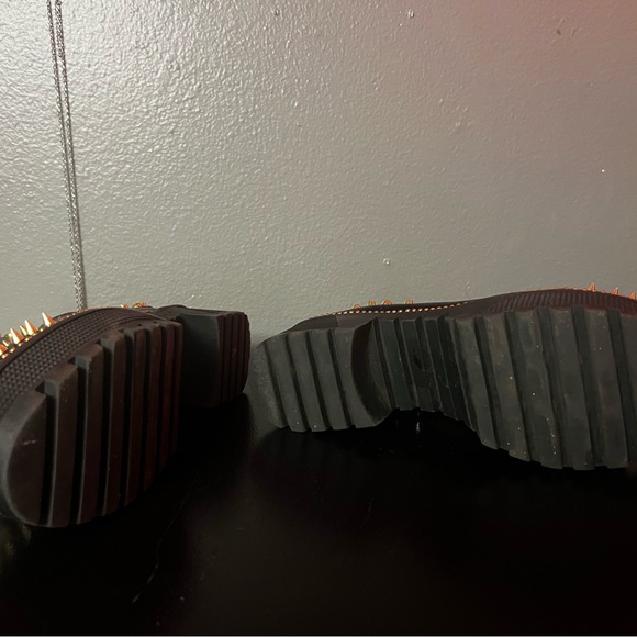 Studded Black Ankle Boots - Picture 4 of 7